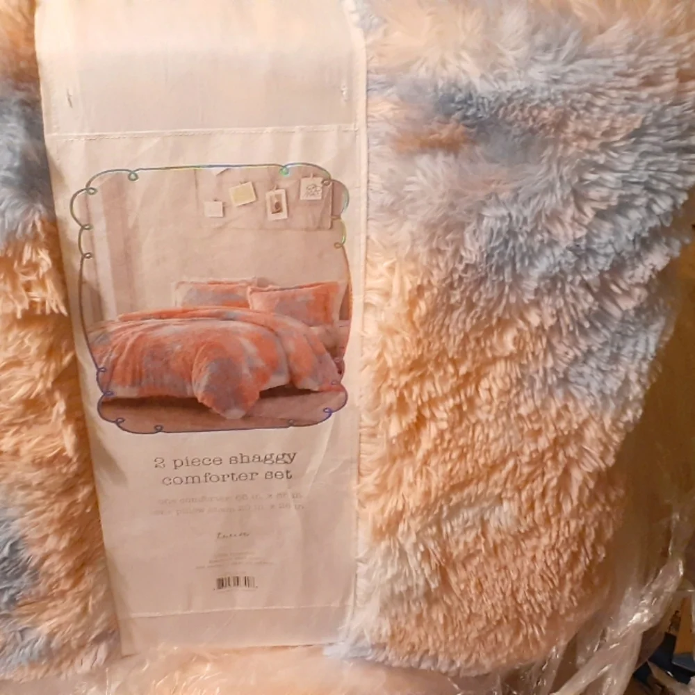 2 PC TWIN SHAGGY COMFORTER SET MILTI COLOR SOFT